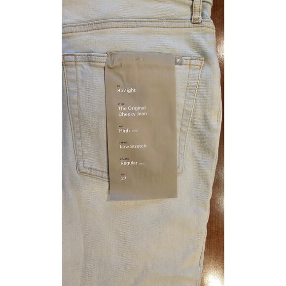 Everlane The Original Cheeky Jeans High Rise Straight Leg, Organic Cotton, Sz 27 - Picture 5 of 13